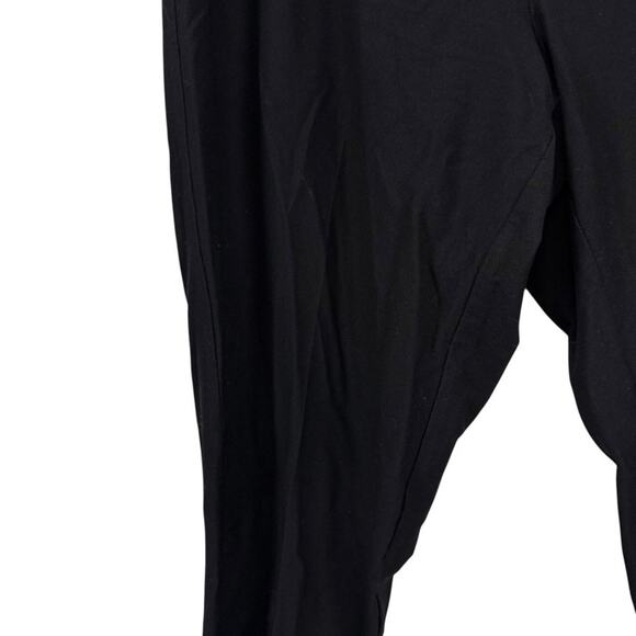 Eileen Fisher Stretch Knit Crepe Stretch Pull On Elastic Waist Black Pants sz L - Picture 6 of 16